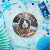 モルモット宇宙!レトロ探査機 ペーパープレート (パーティー)