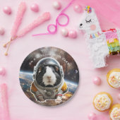 モルモット宇宙!レトロ探査機 ペーパープレート (パーティー)