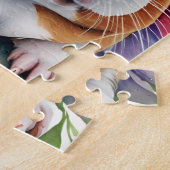 モルモット家族のペット肖像画 ジグソーパズル (側面)