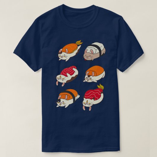 モルモット寿司スタイルアニマルモルモットPremium Tシャツ (デザイン正面)