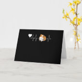 モルモット心拍かわいいキャビーギフト カード (黄色い花)