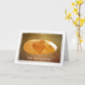 モルモット恋人バレンタイン カード (黄色い花)