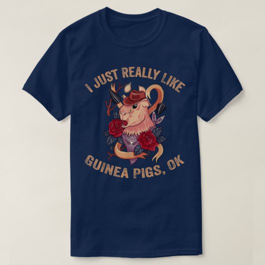 モルモット愛好家のためのモルモット Tシャツ (デザイン正面)