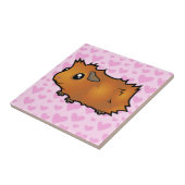 モルモット愛(だらしない) タイル (側面)