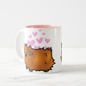 モルモット愛(だらしない) ツートーンマグカップ (正面左)