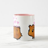 モルモット愛(だらしない) ツートーンマグカップ (中央)