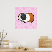 モルモット愛（なめらかな髪） ポスター (キッチン)