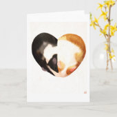 モルモット愛 カード (黄色い花)