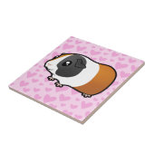 モルモット愛(滑らかな毛) タイル (側面)