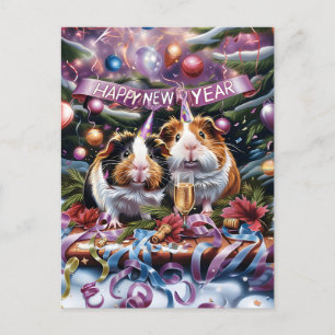 モルモット新年おめでとう シーズンポストカード