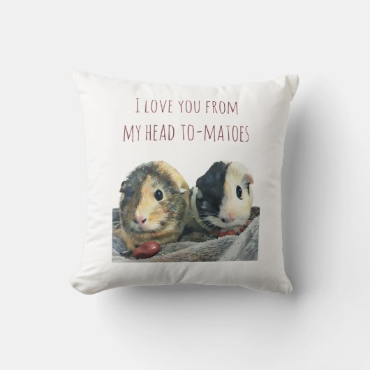 モルモット枕が大好き クッション (正面)