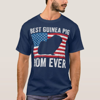 モルモット母アメリカ国旗おもしろいモルモット愛 Tシャツ