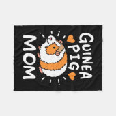 モルモット母 フリースブランケット (正面(横))