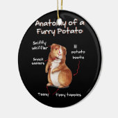 モルモット毛皮のポテトペットおもしろいの解剖学 セラミックオーナメント (左)