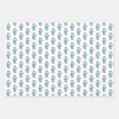 モルモット熱狂するの女の子の誕生日 ラッピングペーパーシート (正面2)