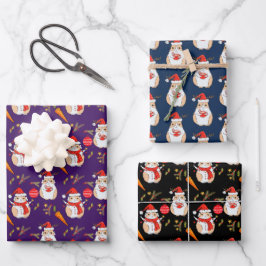 モルモット熱狂するの女の子の誕生日 ラッピングペーパーシート