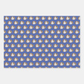 モルモット熱狂するモルモット女の子の誕生日 ラッピングペーパーシート (正面2)