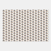 モルモット熱狂するモルモット女の子の誕生日 ラッピングペーパーシート (正面)