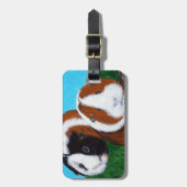 モルモット絵画ズ ラゲッジタグ (正面縦)