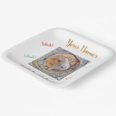 モルモット誕生日パーティープレート(カスタマイズ可能) ペーパープレート (傾斜あり)