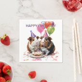 モルモット誕生日パーティー スタンダードカクテルナプキン (インサイチュ)