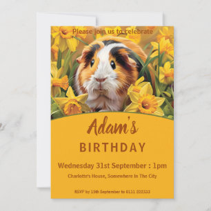 モルモット誕生日パーティー 招待状