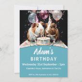 モルモット誕生日パーティー 招待状 (正面)