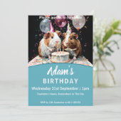 モルモット誕生日パーティー 招待状 (スタンド正面)