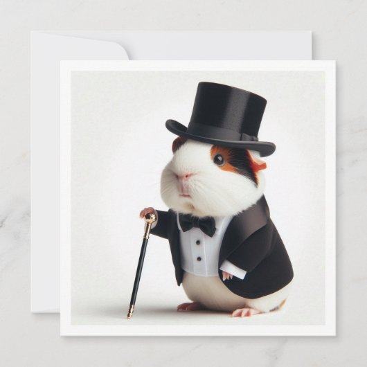 モルモット誕生日、モルモット卒業 招待状 (正面)