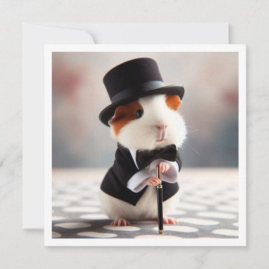 モルモット誕生日、モルモット・ブラク・タイ 招待状 (正面)