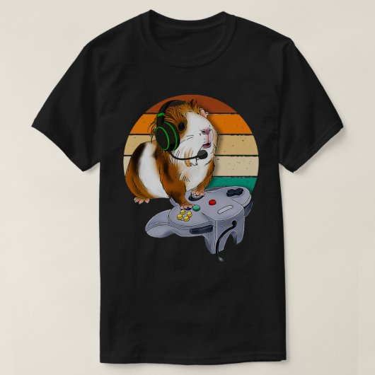 モルモット野生動物ビデオゲーム Tシャツ (デザイン正面)