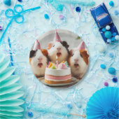 モルモット食べズプレートケーキ ペーパープレート (パーティー)