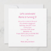 モルモット食べズ誕生日ケーキ 招待状 (裏面)