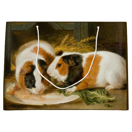 モルモット食べ物を与えのペット(James Ward) ラージペーパーバッグ (正面)