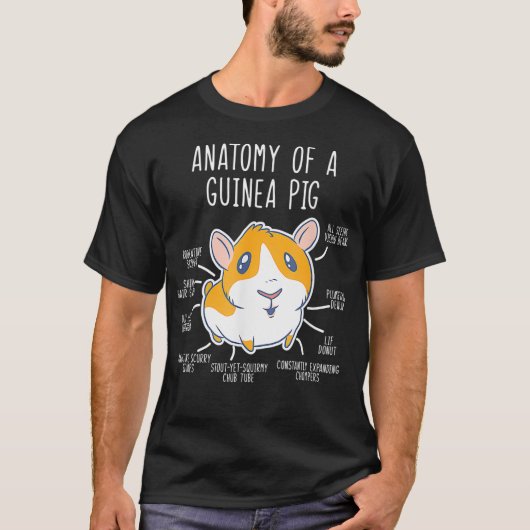 モルモット飼い主の解剖学 Tシャツ (正面)