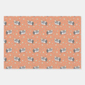 モルモット3パターン ラッピングペーパーシート (正面3)