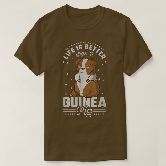 モルモット910の方が生きがいが良い Tシャツ (デザイン正面)