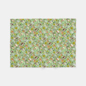 モルモット・イン・グリーン フリースブランケット (正面(横))