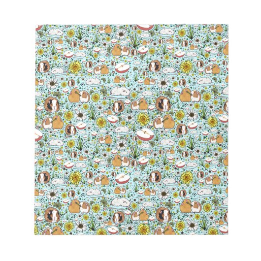 モルモット・イン・ブルー ノートパッド (正面)