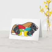 モルモット カード (黄色い花)