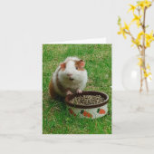 モルモット・カード カード (黄色い花)