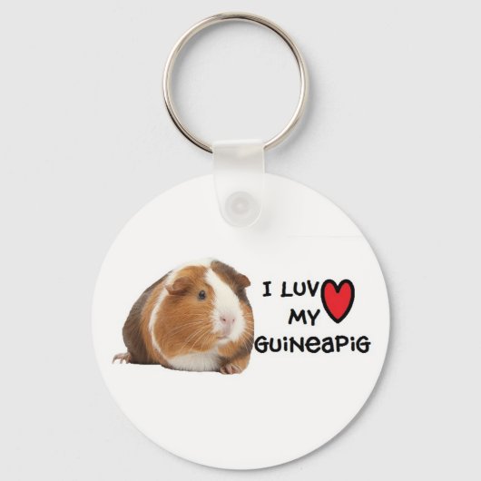 モルモット・キーチェーン「モルモットが大好き」 キーホルダー (正面)