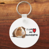 モルモット・キーチェーン「モルモットが大好き」 キーホルダー (正面)