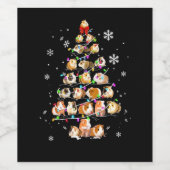 モルモット・ギフト |メリークリスマスモルモット ワインラベル (シングルラベル)