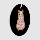 モルモット・ギフト |モルモットを愛する女の子 オーナメント (正面)