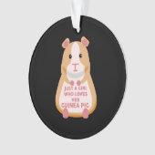 モルモット・ギフト |モルモットを愛する女の子 オーナメント (正面)