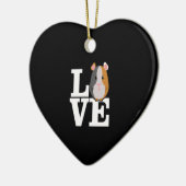 モルモット・ギフト | Love Guinea Pig Gives セラミックオーナメント (左)