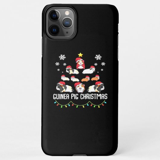モルモット・クリスマスツリー |ギニアおもしろい豚の恋人 iPhoneケース (裏面)