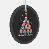 モルモット・クリスマス ガラスオーナメント (正面右)