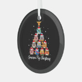 モルモット・クリスマス ガラスオーナメント (正面左)